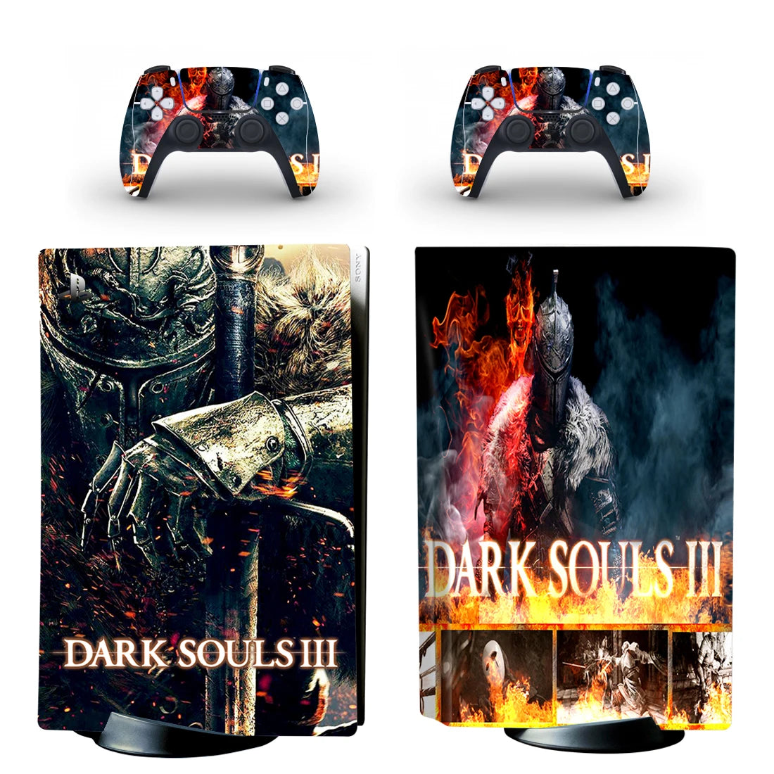 Adhesivo de vinilo para consola y mandos de PS5: Edición estándar con diseño de Dark Souls