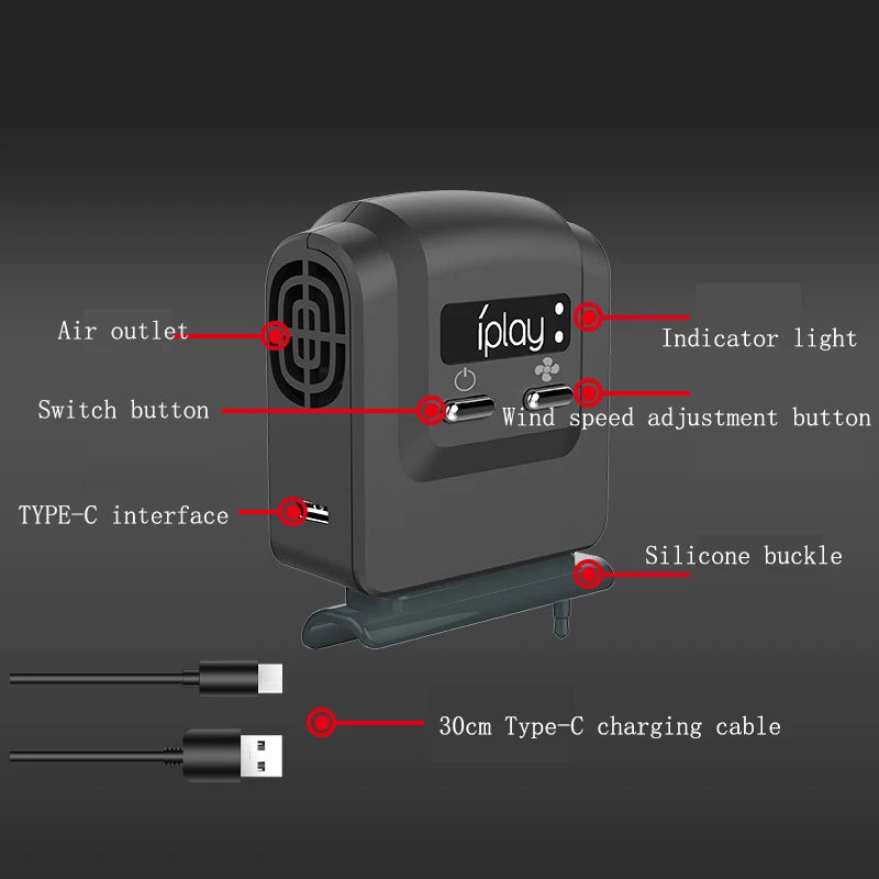 Ventiladores Externos para Consola, Ventilador de Refrigeración Turbo con Alimentación USB para Nintendo Switch OLED, Disipador de Calor para Juegos, Accesorios