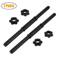 Barra de mancuernas cromada de 45cm, levantador de pesas de acero sólido, herramienta de ejercicio físico, conector de barra de mancuernas, equipo de Fitness, 2 uds.