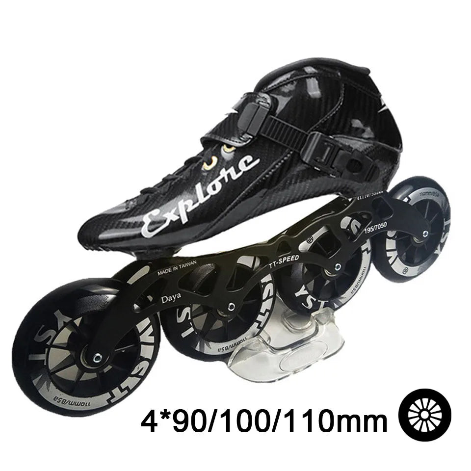 Patines en línea de velocidad ISPORTS, patín de competición de fibra de carbono, Patines de patinaje de carreras callejeras de 3*125mm o 4*100/110mm