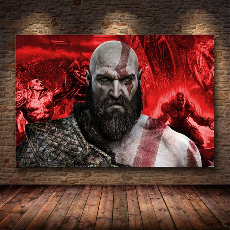Figuras en alta definición de God of War, pósteres de juegos y lienzos impresos, cuadros artísticos de pared para la decoración del hogar y la sala de estar