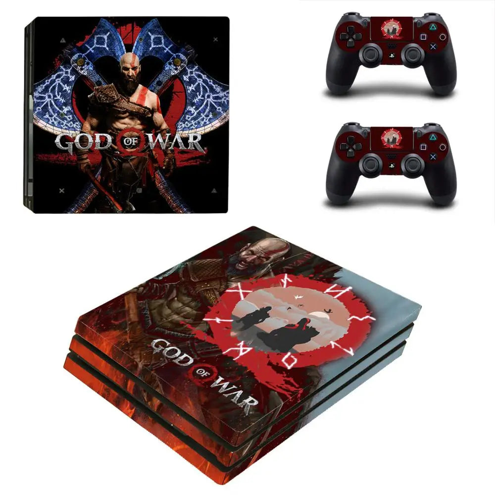 God of War PS4 Pro Skin Sticker Decal For PS4 Pro Console & Controller Skins Vinyl