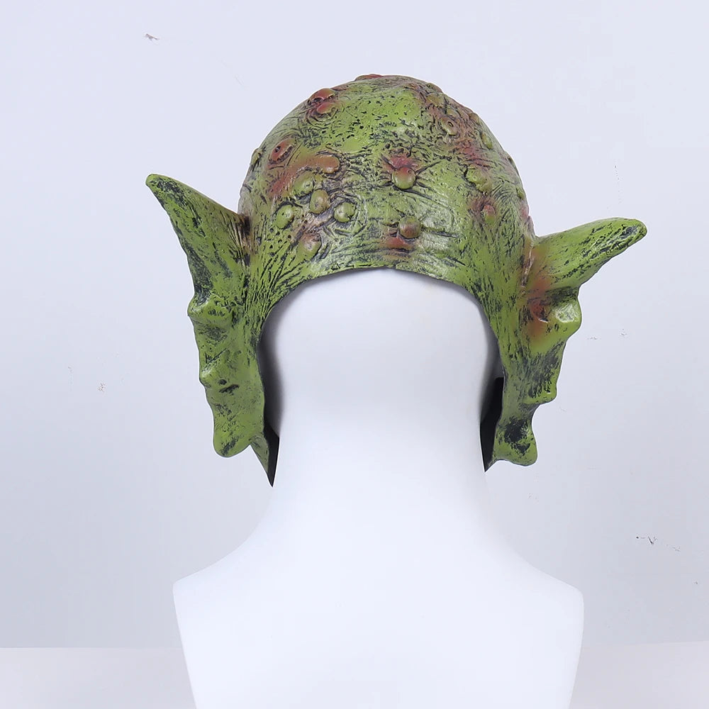Máscara de Goblin para disfraz de Halloween, máscara facial de Gnomo Greepy, goblinoide de látex, utilería para casco de Carnaval