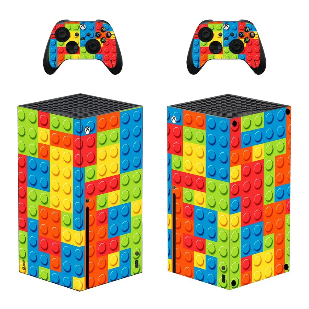 Diseño personalizado de pegatina de piel, cubierta de calcomanía para consola Xbox Series X y 2 controladores Xbox Series X, pegatina de vinilo.