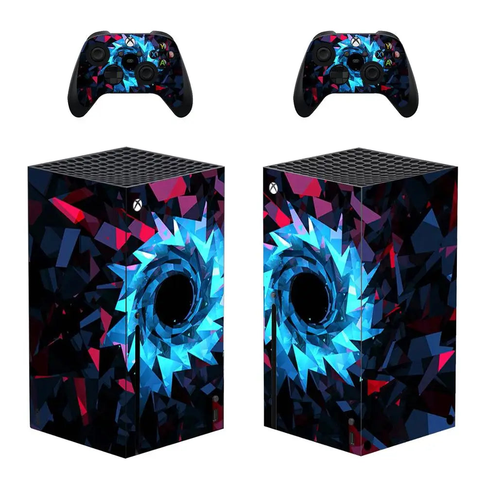 Diseño personalizado de pegatina de piel, cubierta de calcomanía para consola Xbox Series X y 2 controladores Xbox Series X, pegatina de vinilo.