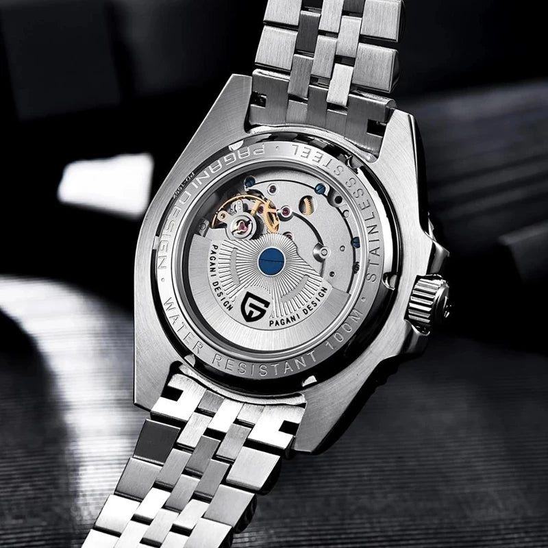 New V2 Pagani Design 40mm Men's Automatic Mechanical Watch Sapphire Stainless Steel GMT Watch Top Brand Men's Watch Sport