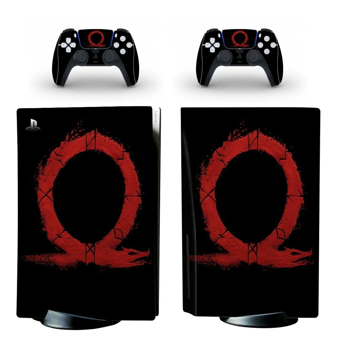 Adhesivo de vinilo para consola y mando PS5 edición disco - Diseño God of War