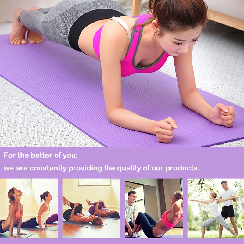 Estera de yoga extragruesa para principiantes, colchón de ejercicio, Pilates NBR, estera de yoga para gimnasio, estudio de yoga, fitness en casa, grosor de 10 mm