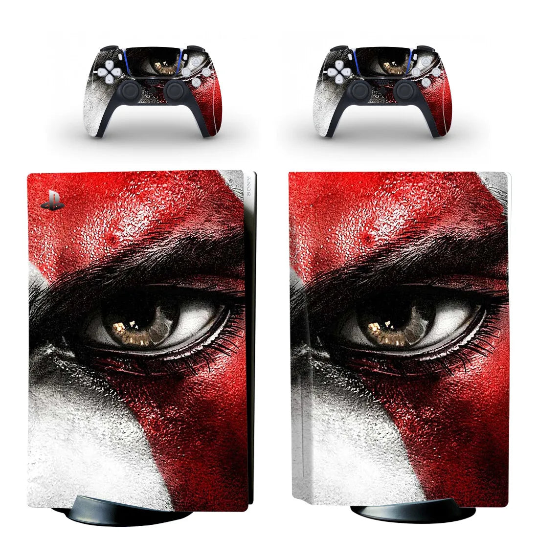 Adhesivo de vinilo para consola y mando PS5 edición disco - Diseño God of War