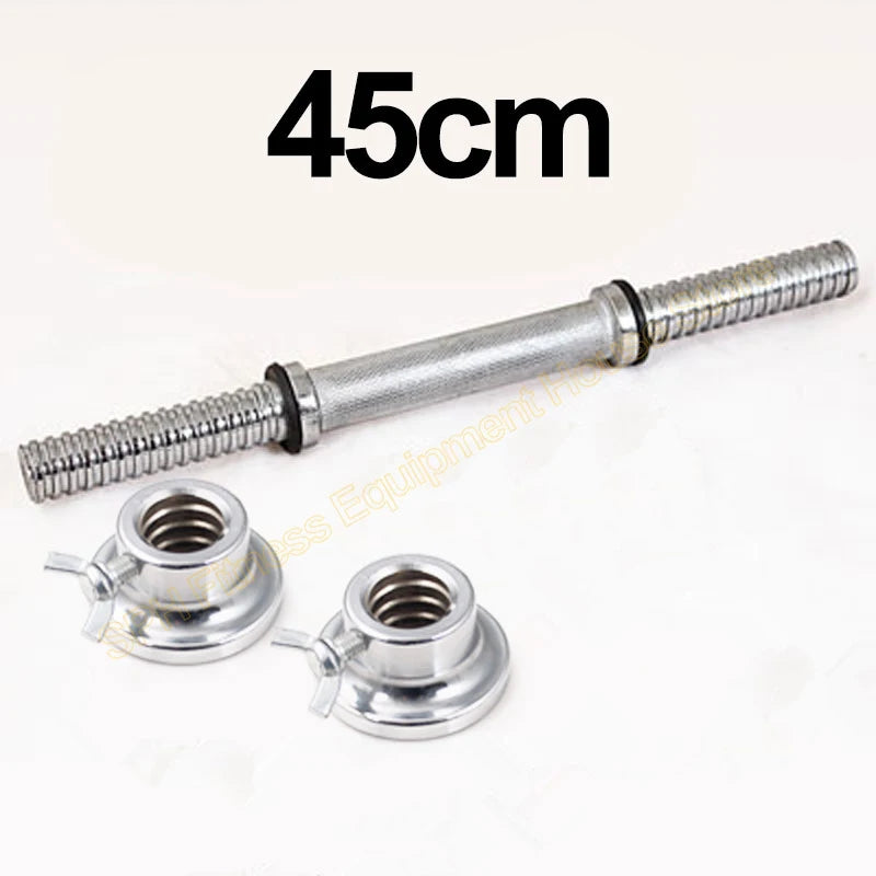 Barras de mancuernas galvanizadas con tuercas, mancuernas roscadas estándar de 25mm, mango de mancuerna para el hogar, gimnasio, Fitness, barras de ejercicio duraderas, 30, 35, 40, 45cm