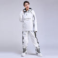 Traje de esquí para hombre y mujer, conjunto cálido de Sudadera con capucha de esquí, chaqueta y pantalones impermeables a prueba de viento, traje de Snowboard Unisex, invierno, nuevo