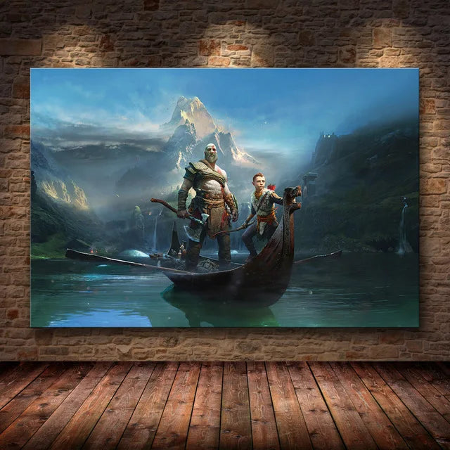 Figuras en alta definición de God of War, pósteres de juegos y lienzos impresos, cuadros artísticos de pared para la decoración del hogar y la sala de estar