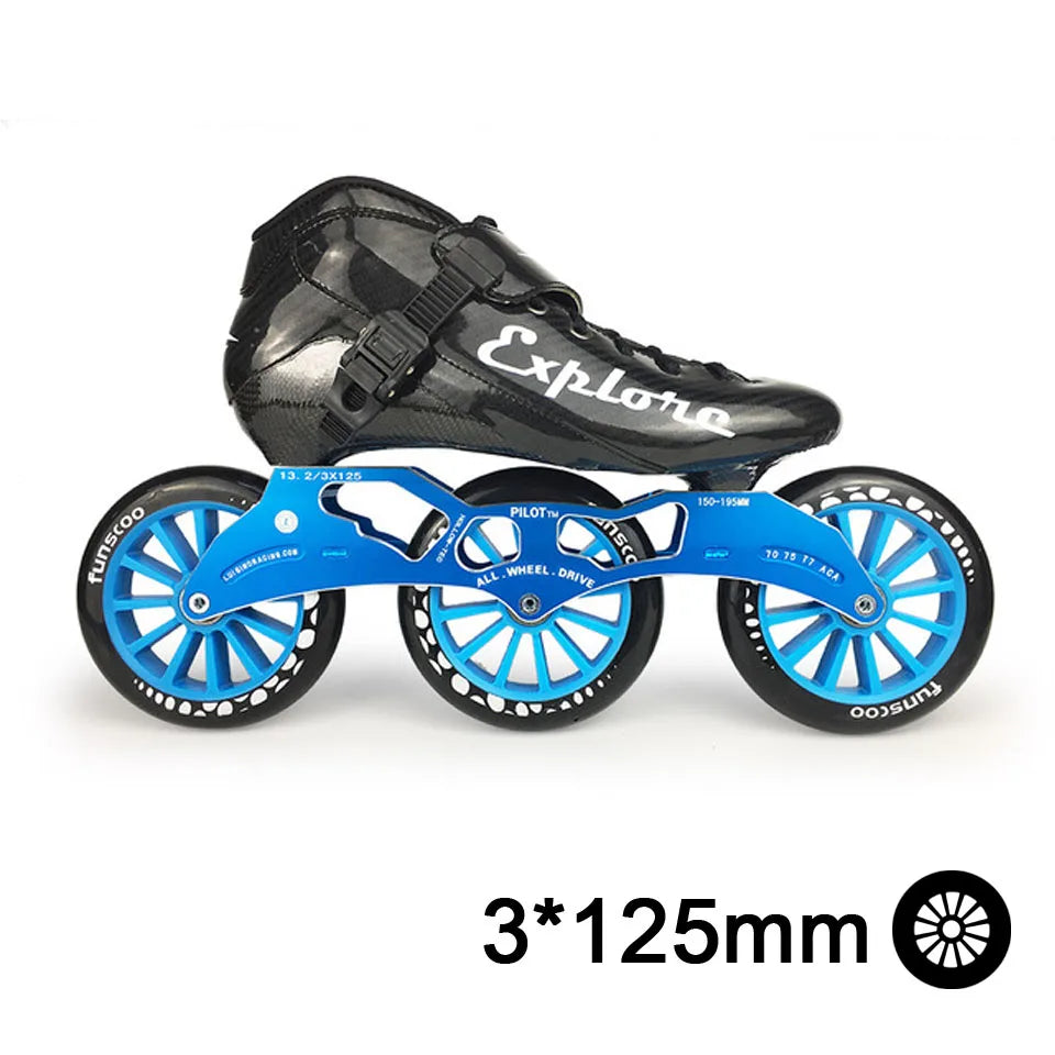 Patines en línea de velocidad ISPORTS, patín de competición de fibra de carbono, Patines de patinaje de carreras callejeras de 3*125mm o 4*100/110mm