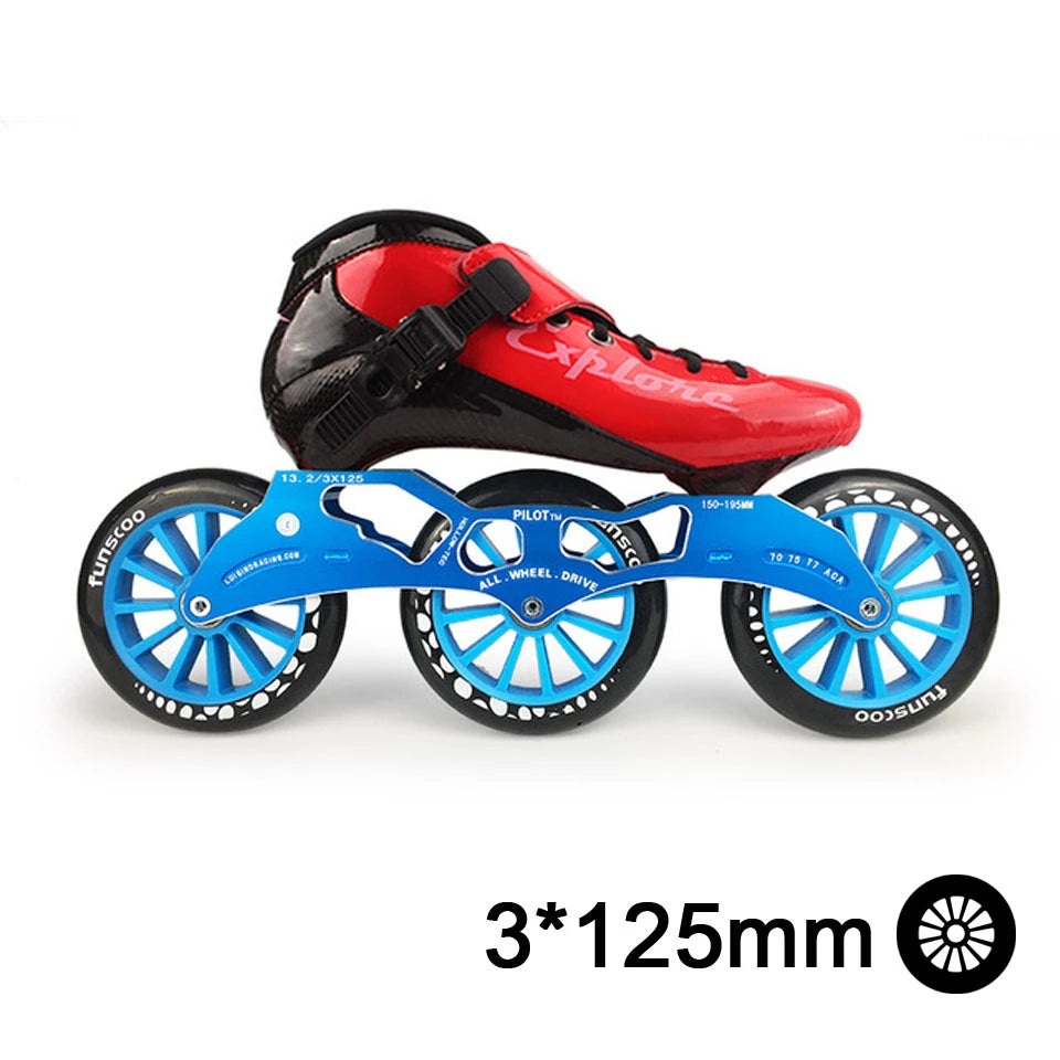 Patines en línea de velocidad ISPORTS, patín de competición de fibra de carbono, Patines de patinaje de carreras callejeras de 3*125mm o 4*100/110mm