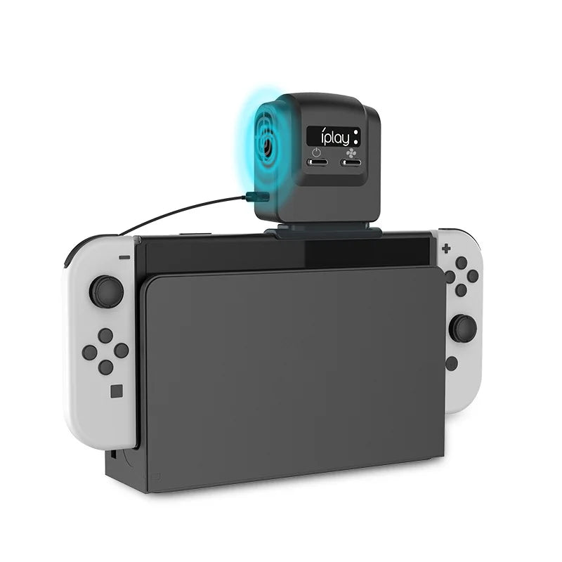 Ventiladores Externos para Consola, Ventilador de Refrigeración Turbo con Alimentación USB para Nintendo Switch OLED, Disipador de Calor para Juegos, Accesorios