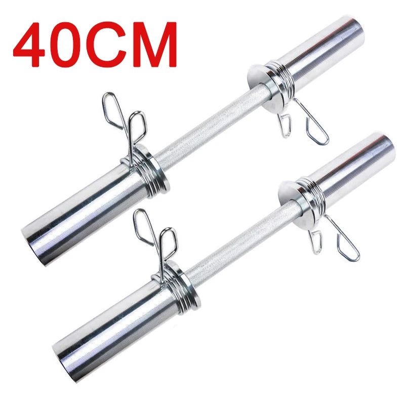 Varilla Universal para mancuernas con orificio de 5CM, 40cm, 50cm, barra de barra corta galvanizada para gimnasio en casa, equipo de Fitness para hombres