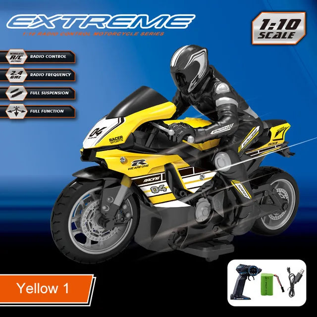 2.4GHz Remote Control stunt motorbike 25KM/H High Speed Drift Racing Motorcycle With High Power Motor Big Size Motorcar Gifts