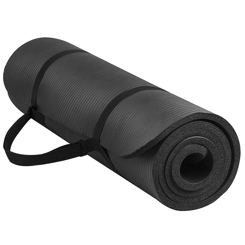 Estera de yoga extragruesa para principiantes, colchón de ejercicio, Pilates NBR, estera de yoga para gimnasio, estudio de yoga, fitness en casa, grosor de 10 mm