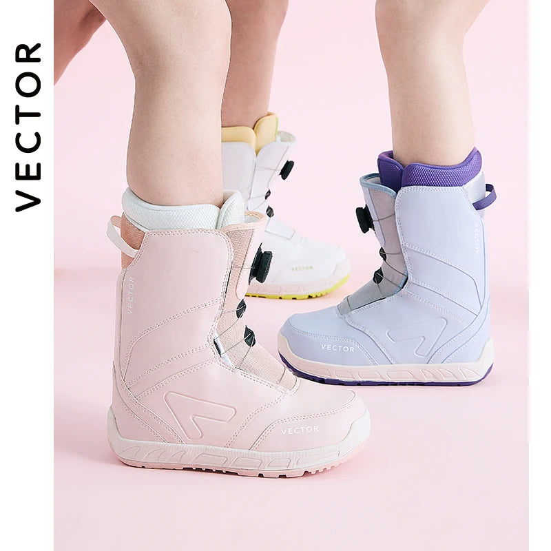 Zapatos de esquí profesionales para hombre y mujer, botas de Snowboard impermeables cálidas, botas de nieve transpirables de cuero antideslizante, equipo de esquí