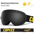 Marca COPOZZ, gafas de esquí de doble capa UV400, gafas de esquí grandes antiniebla, máscara de esquí, Snowboard, gafas de nieve para hombres y mujeres, GOG-201 Pro