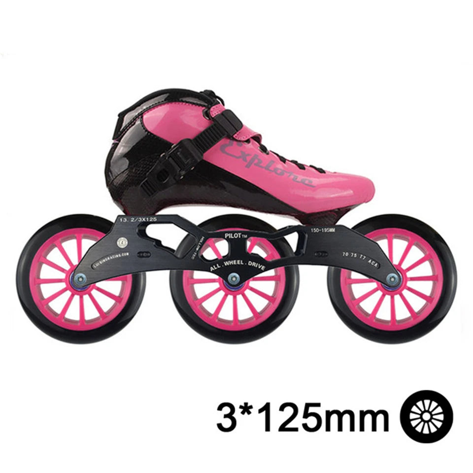 Patines en línea de velocidad ISPORTS, patín de competición de fibra de carbono, Patines de patinaje de carreras callejeras de 3*125mm o 4*100/110mm
