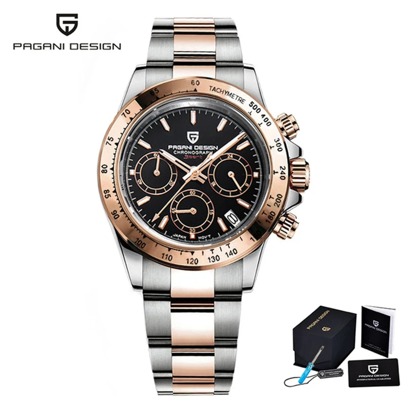 PAGANI DESIGN Men's Watches 2026 Top Brand Sports Men Quartz Wristwatches Waterproof Stainless Steel Business Clock Reloj Hombre