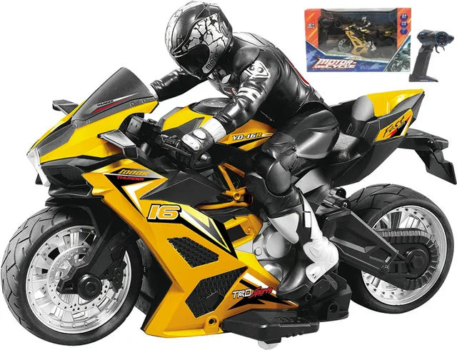 Motocicleta de acrobacias a control remoto de alta velocidad, coche de deriva con rotación de 360 grados, modelo de motocicleta de carreras con 60 minutos de autonomía