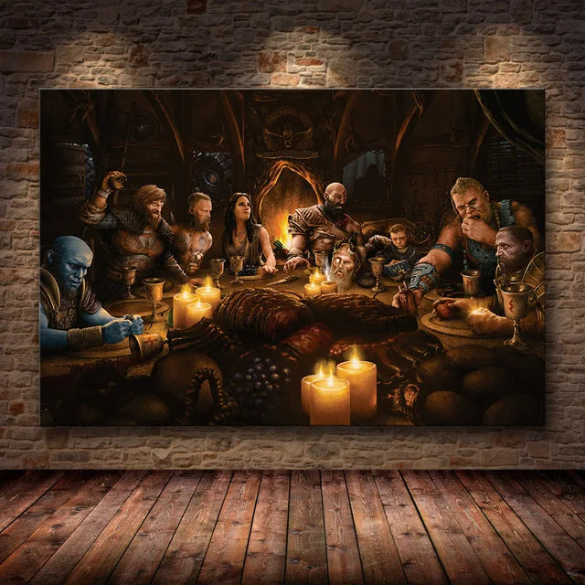 Figuras en alta definición de God of War, pósteres de juegos y lienzos impresos, cuadros artísticos de pared para la decoración del hogar y la sala de estar