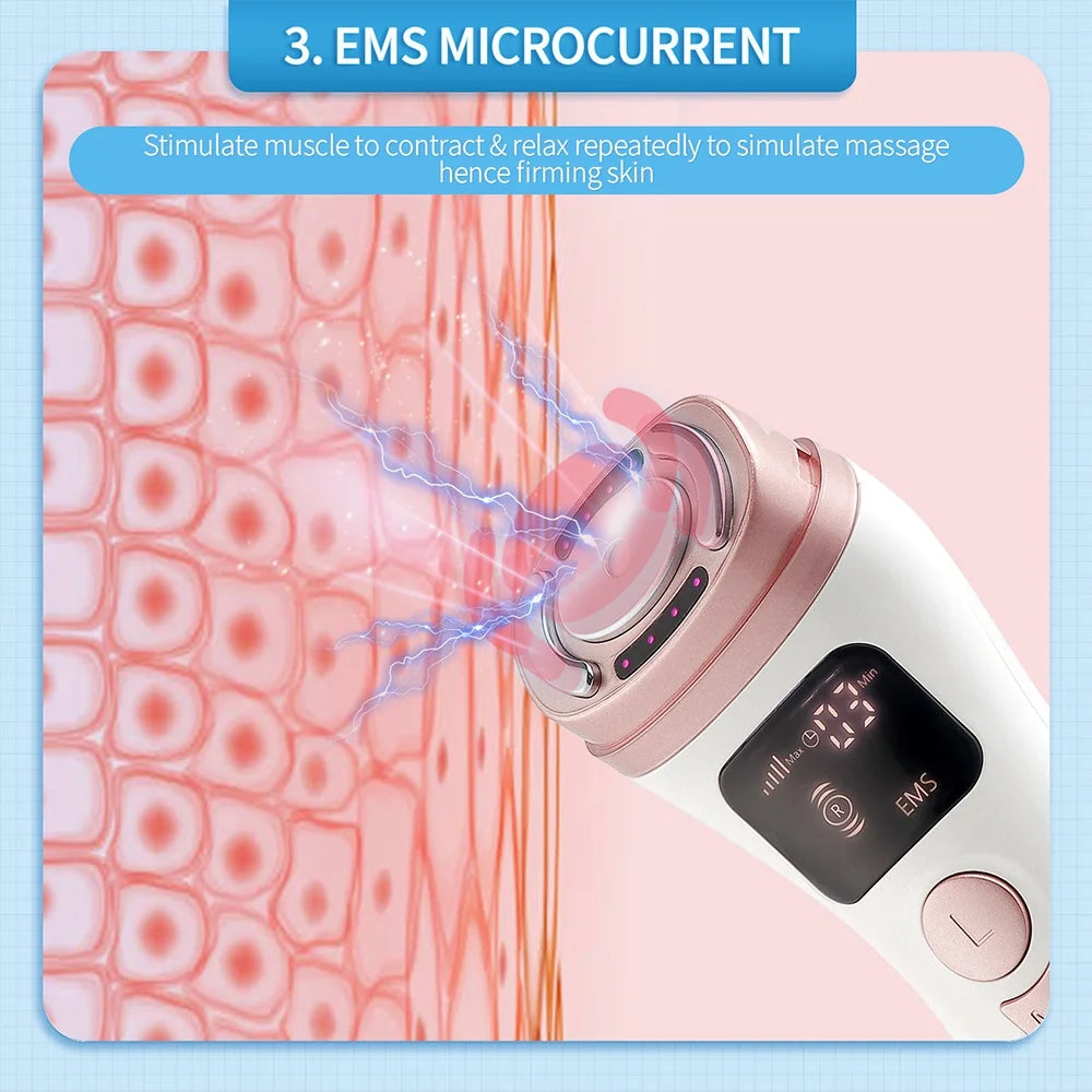 Mini máquina HIFU ultrasónica RF EMS HIFU, dispositivo de estiramiento de la piel para estiramiento Facial, barbilla, cuello, ojos, masajeador antiarrugas para uso doméstico