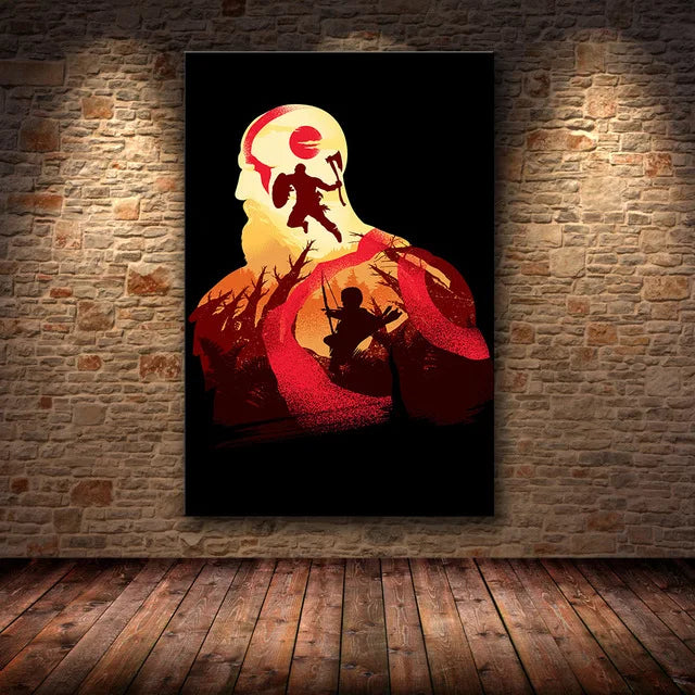Figuras en alta definición de God of War, pósteres de juegos y lienzos impresos, cuadros artísticos de pared para la decoración del hogar y la sala de estar