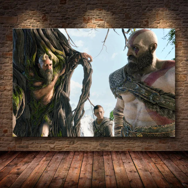 Figuras en alta definición de God of War, pósteres de juegos y lienzos impresos, cuadros artísticos de pared para la decoración del hogar y la sala de estar