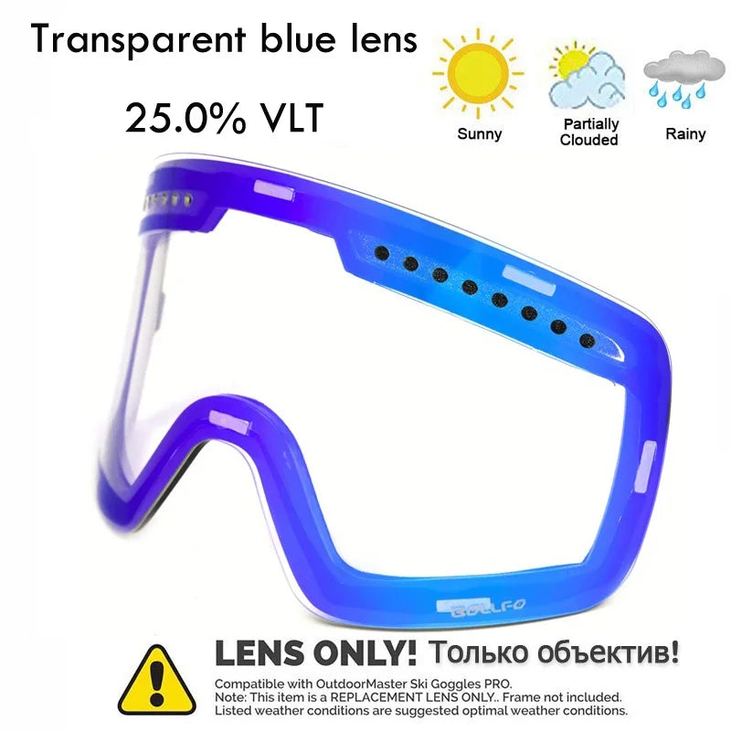 Gafas de esquí para esquiar, gafas magnéticas de doble lente para montañismo, gafas de esquí antiniebla UV400, máscara para moto de nieve para hombres y mujeres