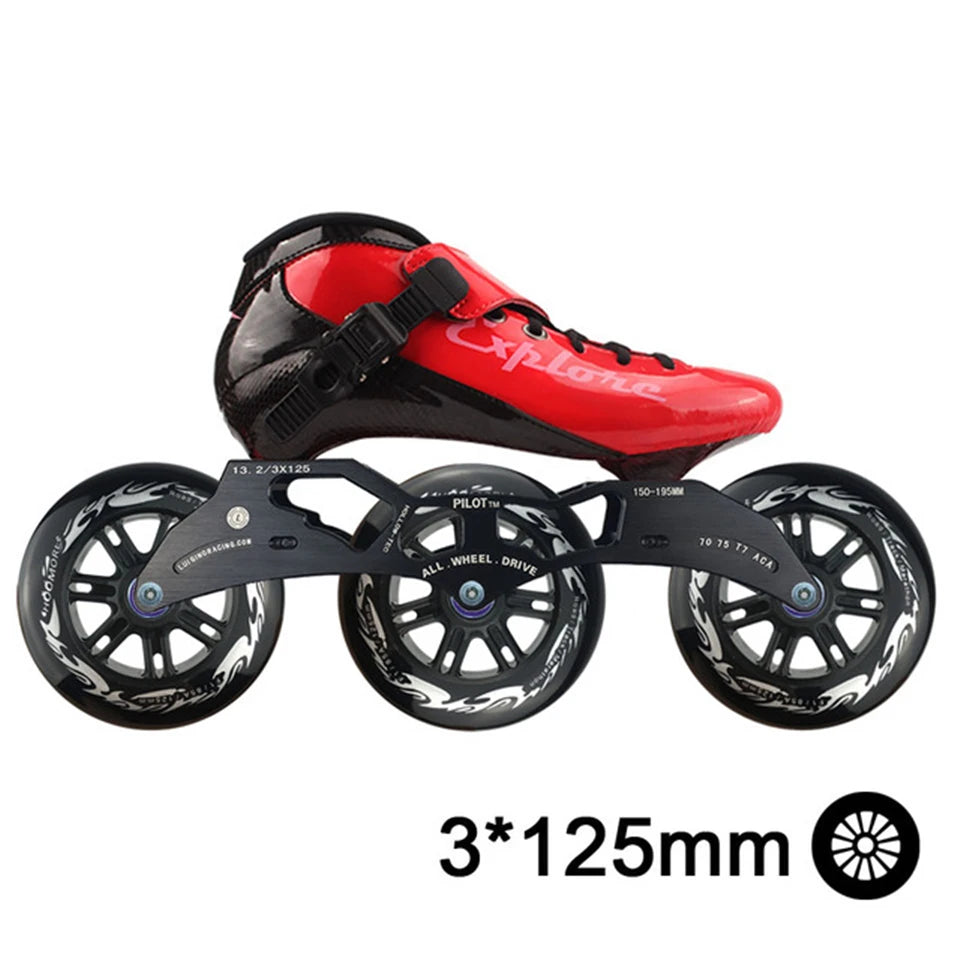 Patines en línea de velocidad ISPORTS, patín de competición de fibra de carbono, Patines de patinaje de carreras callejeras de 3*125mm o 4*100/110mm