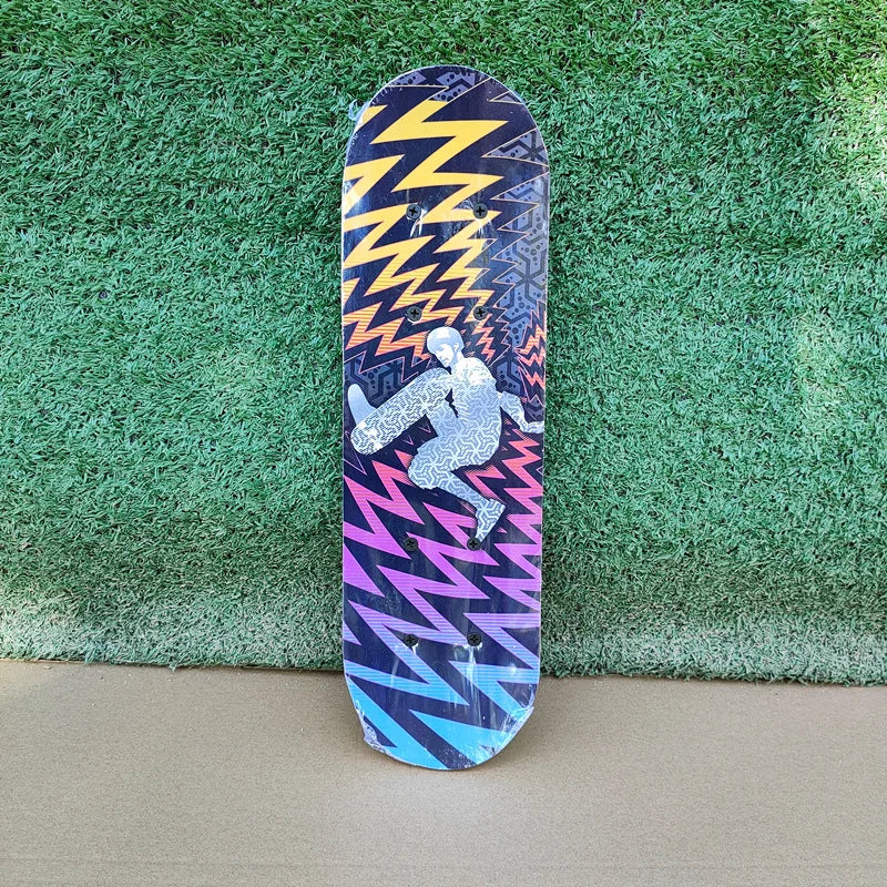 Monopatín para niños de 43cm, tabla de Skate de doble roca de arce, patin para niños, patines adhesivos de dibujos animados, patines para niños, Longboard