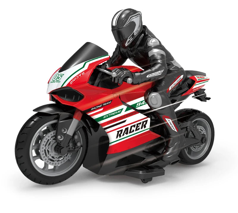 Motocicleta RC eléctrica de alta velocidad 2.4G 1/10, juguete de carreras con control remoto de 4 canales, regalo para niños