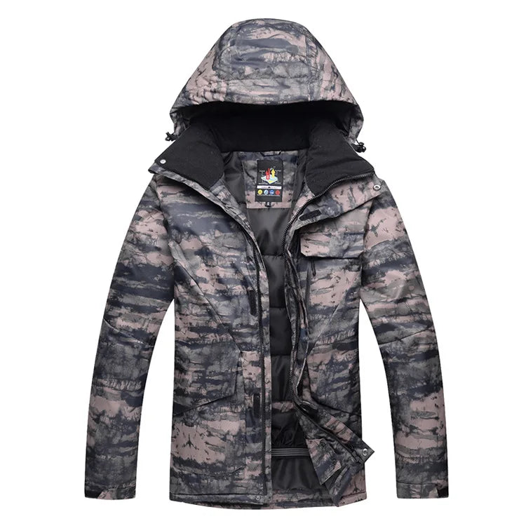 Nuevo traje de esquí de camuflaje para hombre, chaqueta de Snowboard impermeable y transpirable, pantalones de nieve de invierno, trajes para hombre, conjuntos de esquí y snowboard