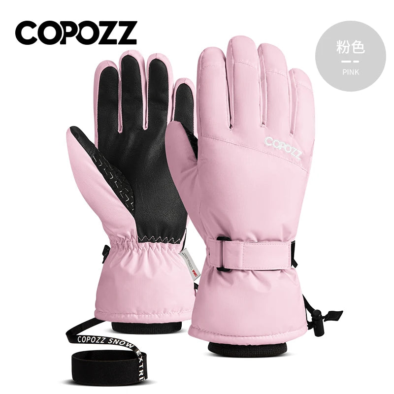 Copozz-guantes de esquí de invierno para hombre y mujer, resistentes al agua, ultraligeros, para Snowboard, motociclismo, nieve, mantienen el calor, a prueba de viento