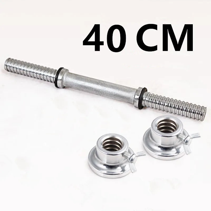 Mancuernas de 30/34/40/45/50cm de longitud para gimnasio en casa, barras con abrazaderas, mangos de mancuernas roscados estándar de 25mm F2105