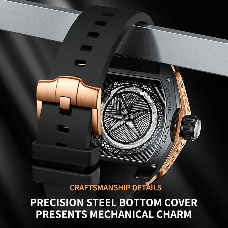 Nuevo reloj mecánico para hombre LIGE 8250, reloj automático de lujo para hombre con caja de acero inoxidable 316L, cristal de zafiro y resistente al agua