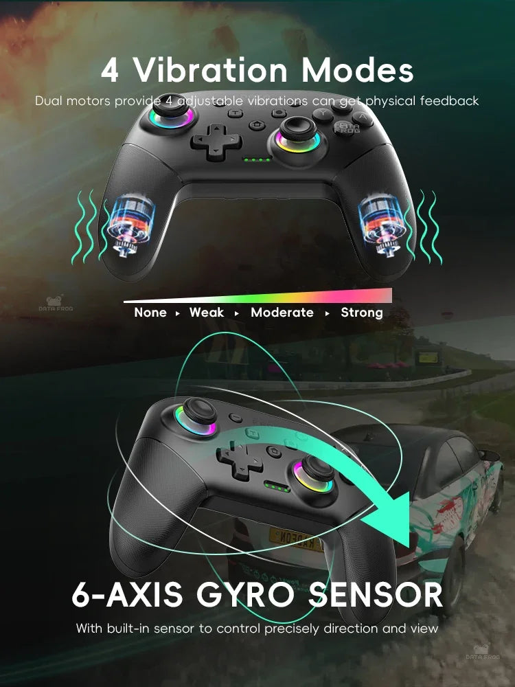 Controlador de juego inalámbrico para Switch 2 / Switch OLED / Lite Console Pro Joystick Gamepad con Turbo y batería de 1000mAh