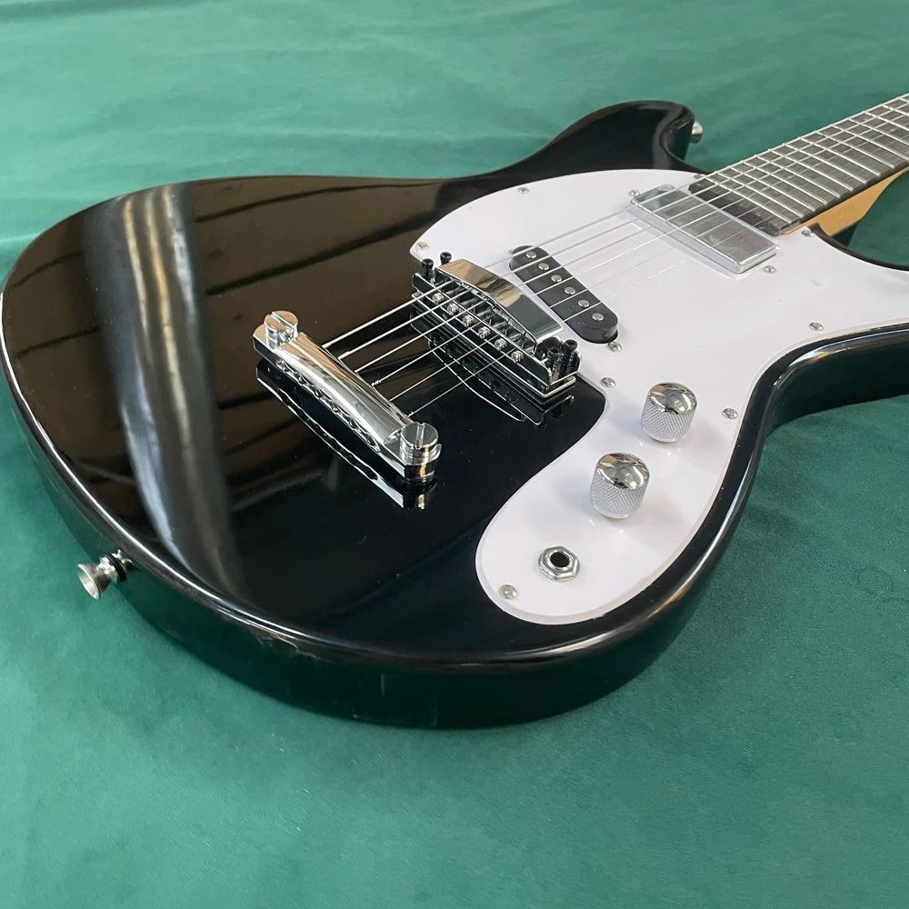 Guitarra eléctrica de 6 cuerdas, con headstock de arce y pastillas de doble bobina, sonido potente, guitarra eléctrica de 22 trastes