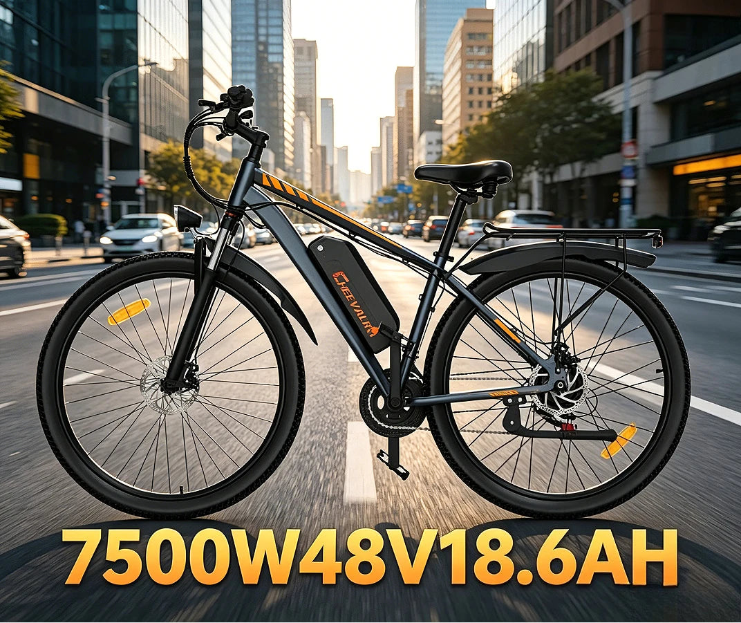 Cheevalry C29-1 750W 48V 18.6AH, neumático de 29*2.1 pulgadas, marco de aleación de aluminio, freno de disco, altura aplicable: 165-195 cm, enviado desde la UE