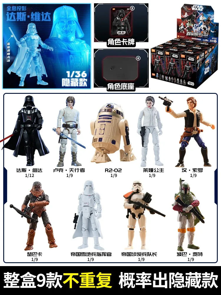 Blokees STAR WARS Anakin Darth Vader Obi-Wan Kenobi Din Djarin Grogu Figura de Acción Decorativa Juguete Coleccionable Regalo