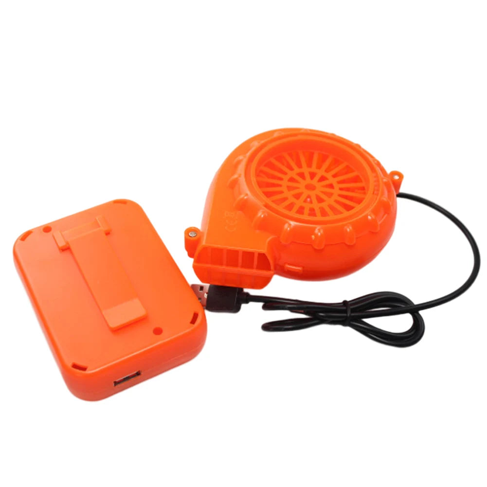 Mini bomba de aire sopladora para inflables, disfraz de dinosaurio, traje de mascota, accesorios de soplado de Halloween, inflado USB, ligero y fácil