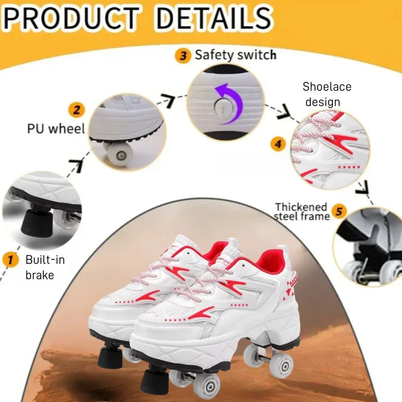 Patines con Ruedas para Niños y Niñas, Zapatos Deportivos con Ruedas, Patines de Ruedas, Regalos para Niños