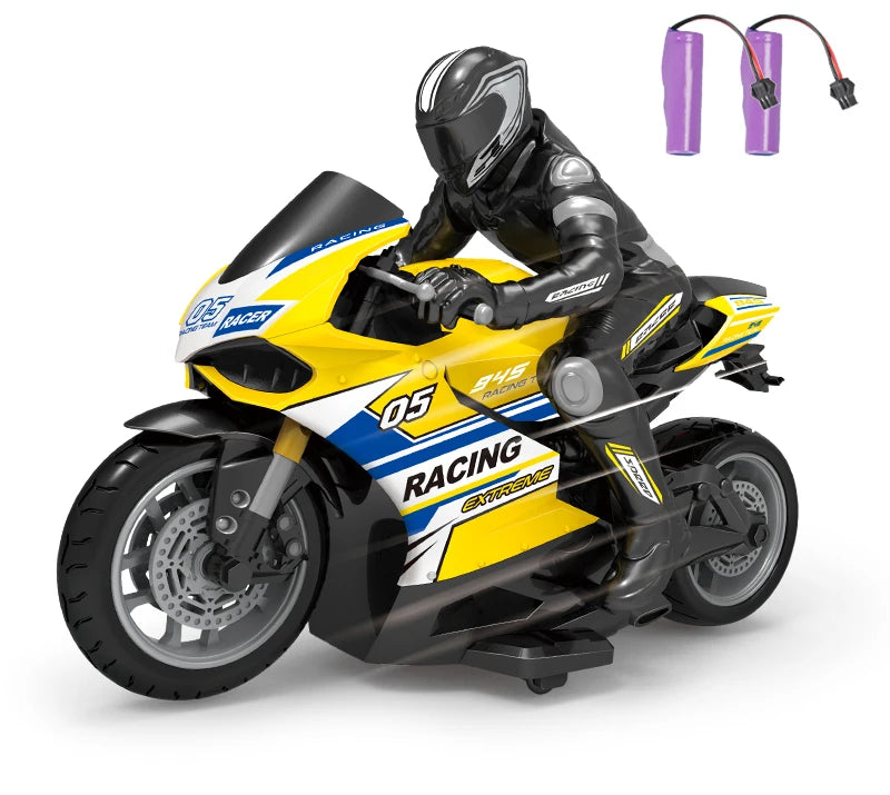2.4G 1: 10 Rc Motorcycle 4CH Electric Drift Motorcycle for Children Remote Control Car Electric Model Toys for Boys Kids Gift