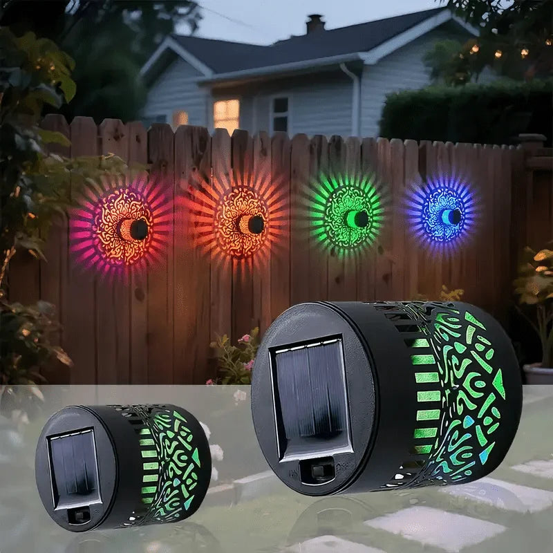 1/2pcs 7color Datura Solar Wall Lights Garden Decoration Christmas Halloween Party Courtyard Decoration Solar Garden Light