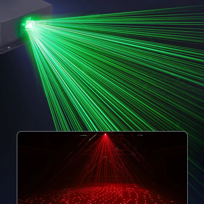 Luz láser RGB de luciérnaga para DJ, proyector láser de cielo estrellado, resistente al agua, DMX, fiesta de discoteca, boda y Navidad