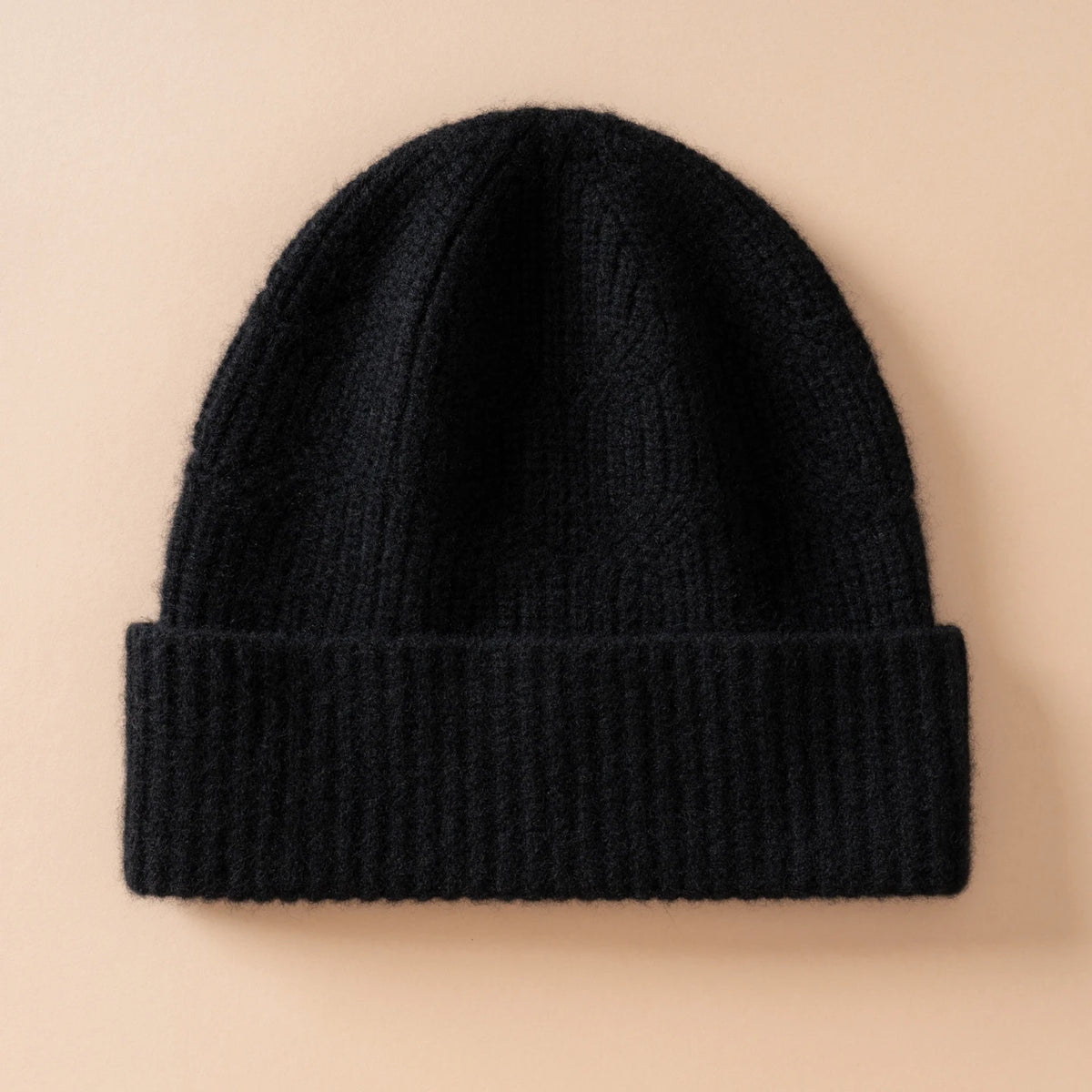 Gorro de punto de cachemira pura Unisex grueso en invierno, gorro de ocio de Jacquard cálido para exteriores, gorro de Color sólido para hombres y mujeres