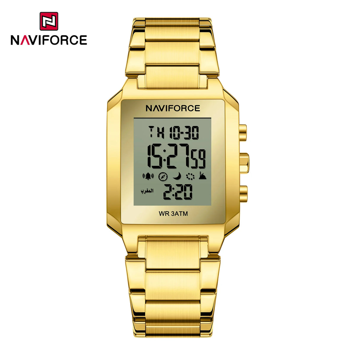 Reloj deportivo digital LED de moda NAVIFORCE 9270, reloj electrónico, resistente al agua 3Bar, reloj de pulsera para hombre Relogio Masculino